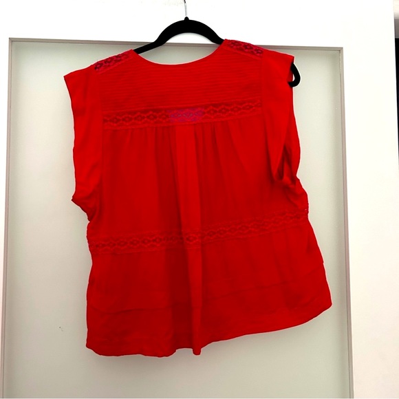 Isabel Marant etoile red lace blouse size 38 or 6 - Picture 4 of 11